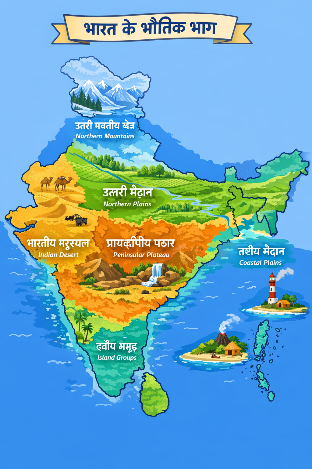 (भारत का भौतिक विभाजन ) Physical Division of India)